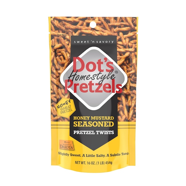 Dots Pretzels Dot's Homestyle Honey Mustard Pretzels 16 oz Bagged 7002